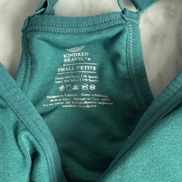 Kindred Bravely Small Teal Nursing Pumping Sports Bra - Picture 2 of 2
